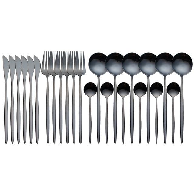 24 Piece Stainless Steel Silverware Set