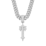 "T" Iced Out Cuban Link Necklace
