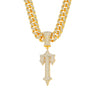 "T" Iced Out Cuban Link Necklace