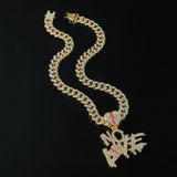 "No Love" Iced Out Cuban Link Necklace