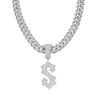 "S" Iced Out Cuban Link Necklace