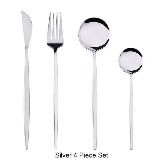 4 Piece Stainless Steel Silverware Set